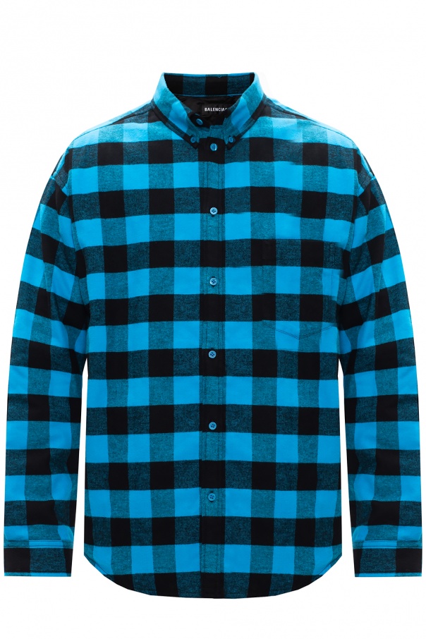 Balenciaga checked shirt best sale